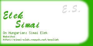 elek simai business card